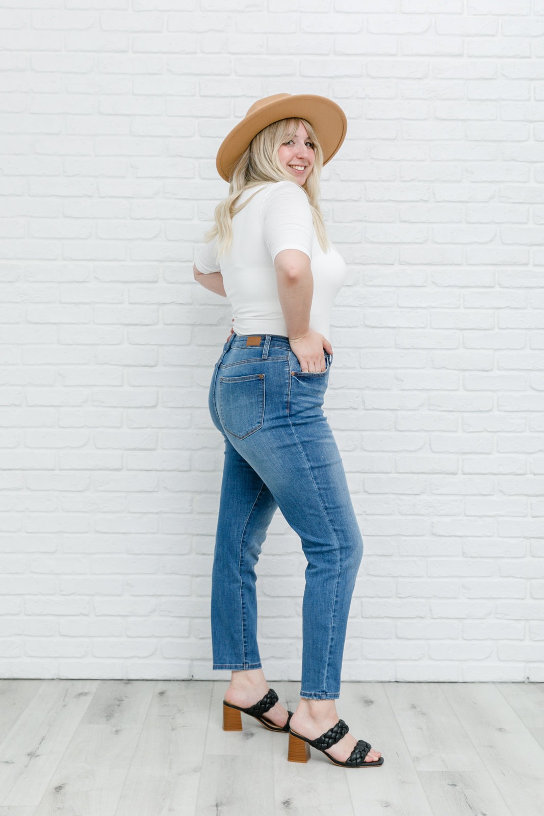 Jeans ajustados de cintura alta