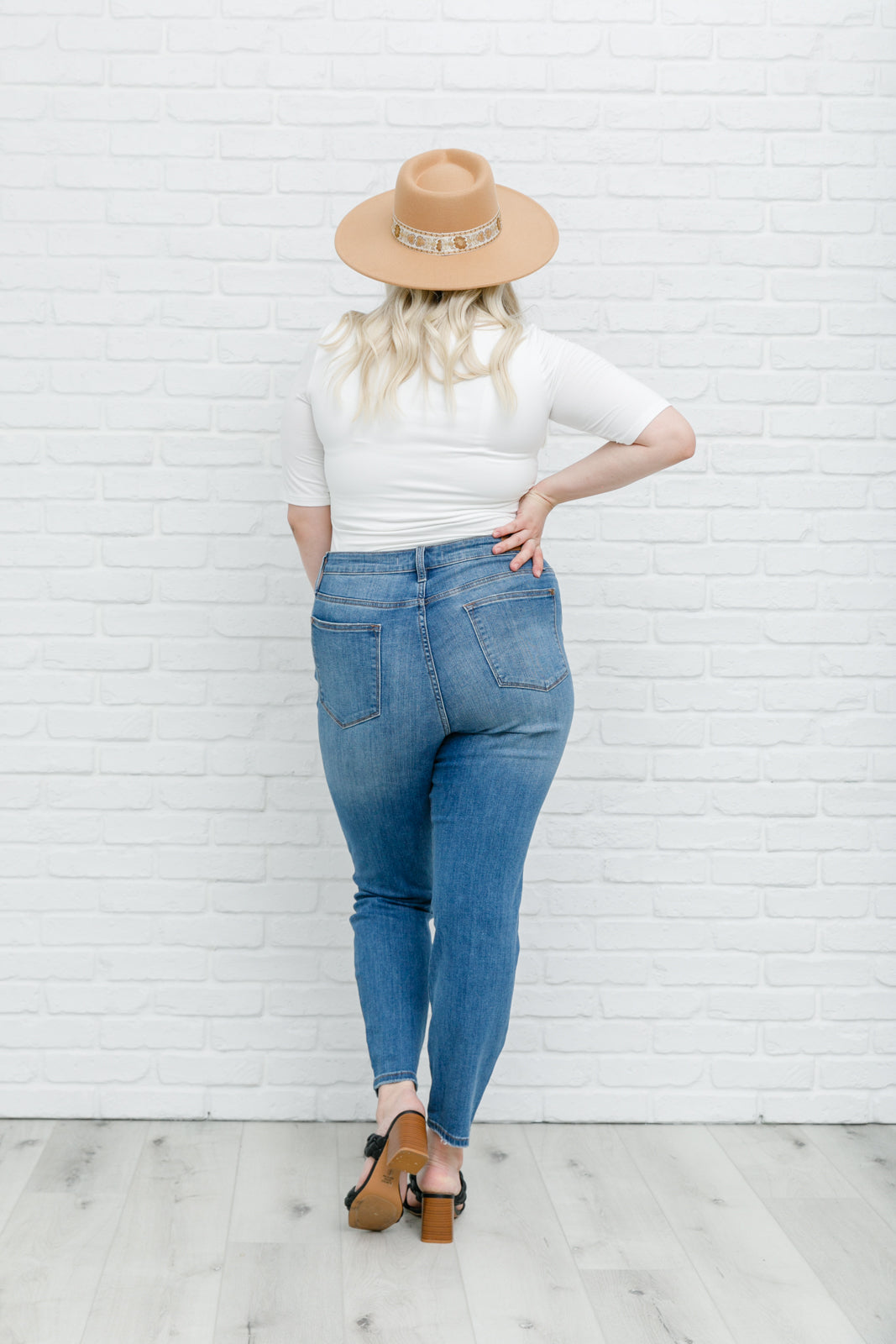 Jeans ajustados de cintura alta