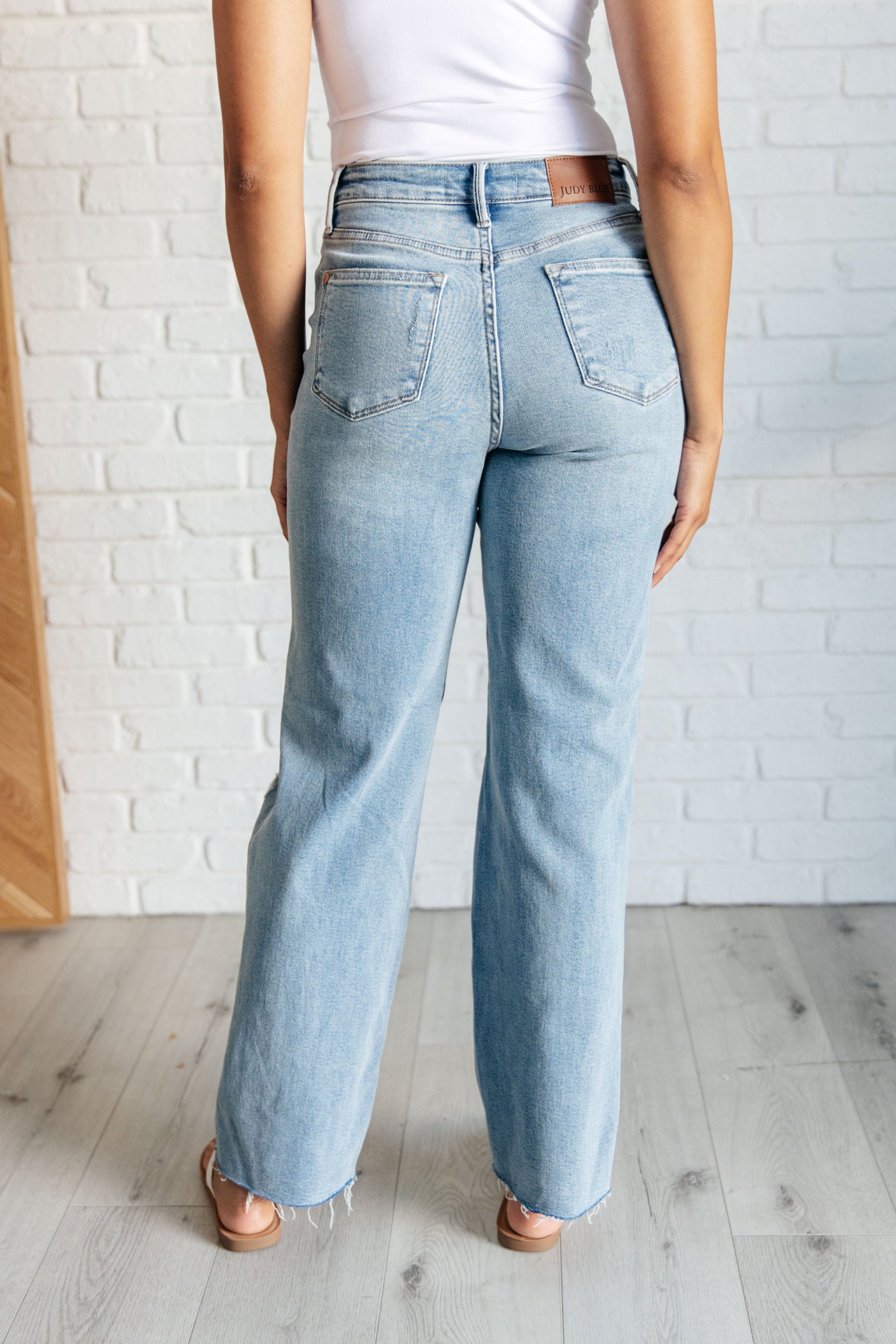 Ramona High Rise Rigid Magic Destroyed Straight Jeans - Liarian Unlimited Boutique