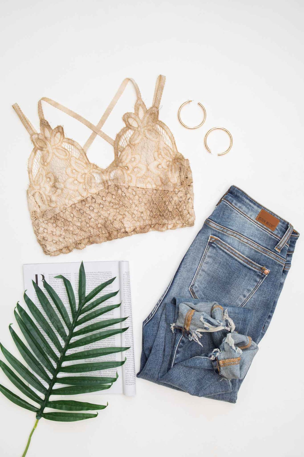 Live In Lace Bralette in Taupe - Liarian Unlimited Boutique