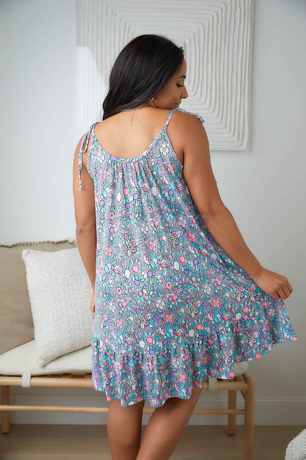 Floral Essence Tie Strap Dress - Liarian Unlimited Boutique