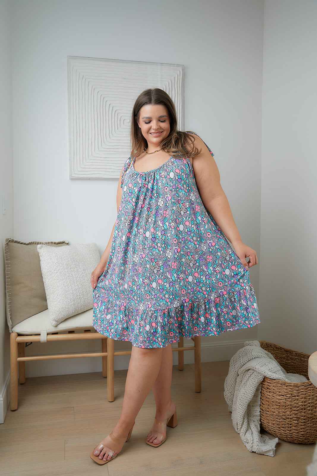 Floral Essence Tie Strap Dress - Liarian Unlimited Boutique