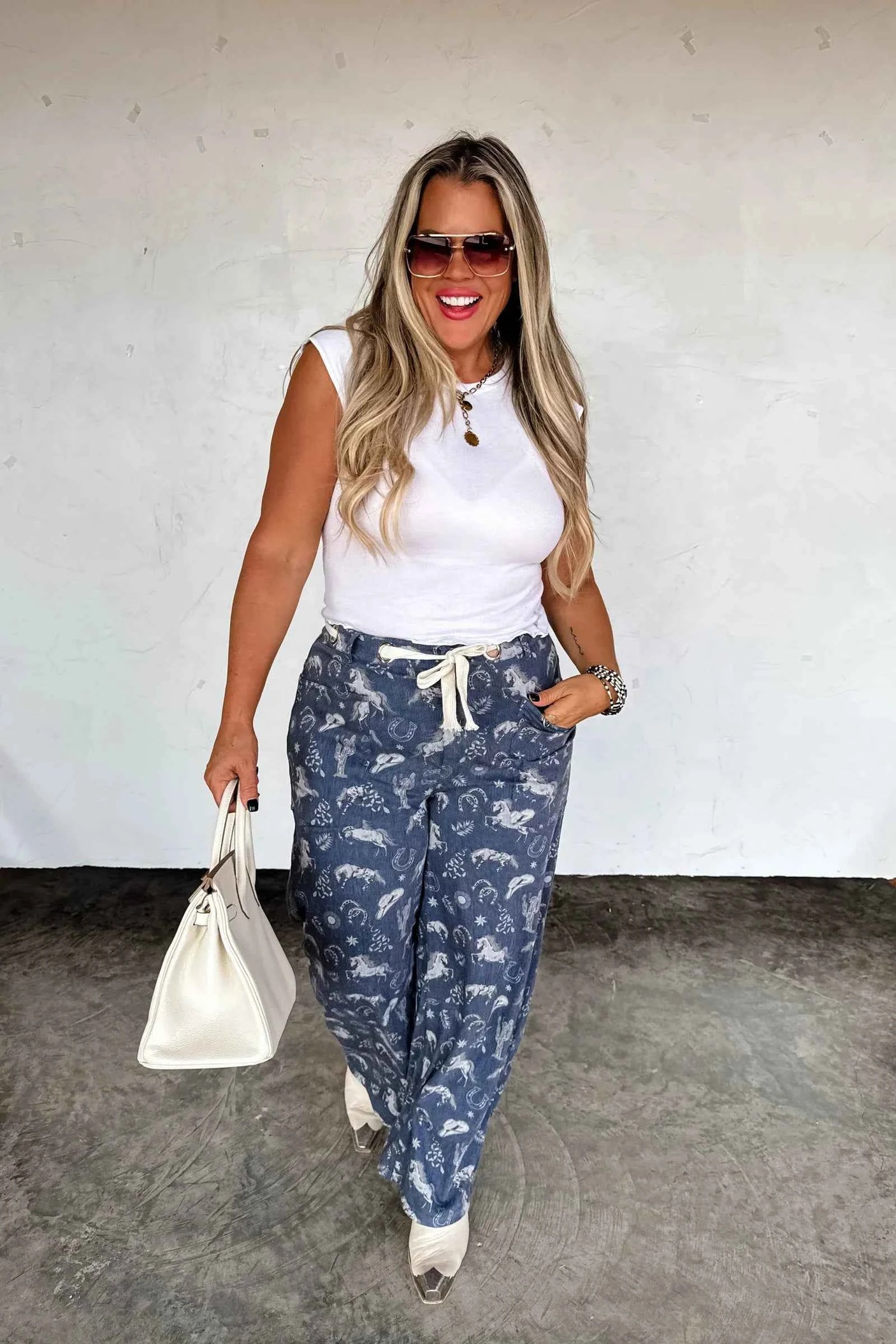 PREORDER: Rodeo Sky Stretch Denim Pants