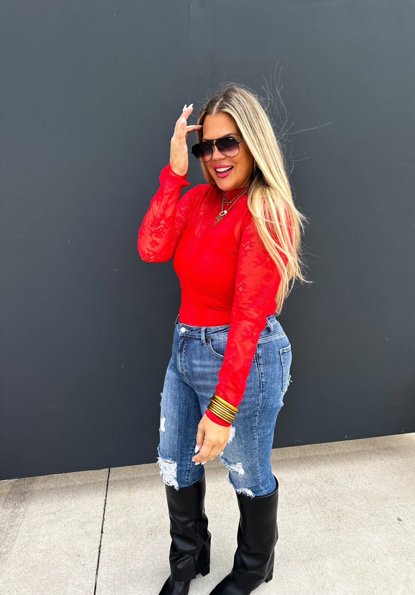 Valentine Roxy Lace Top in Five Colors - Liarian Unlimited Boutique