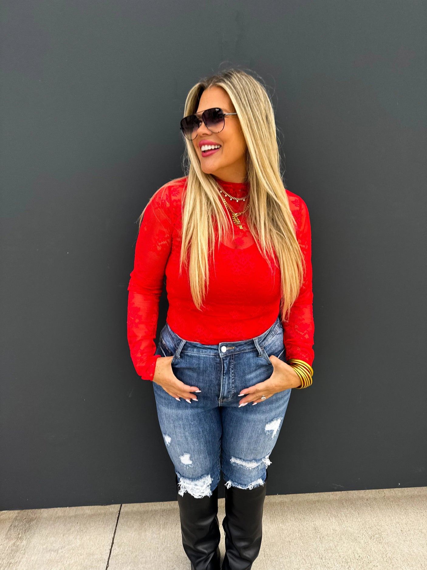 Valentine Roxy Lace Top in Five Colors - Liarian Unlimited Boutique