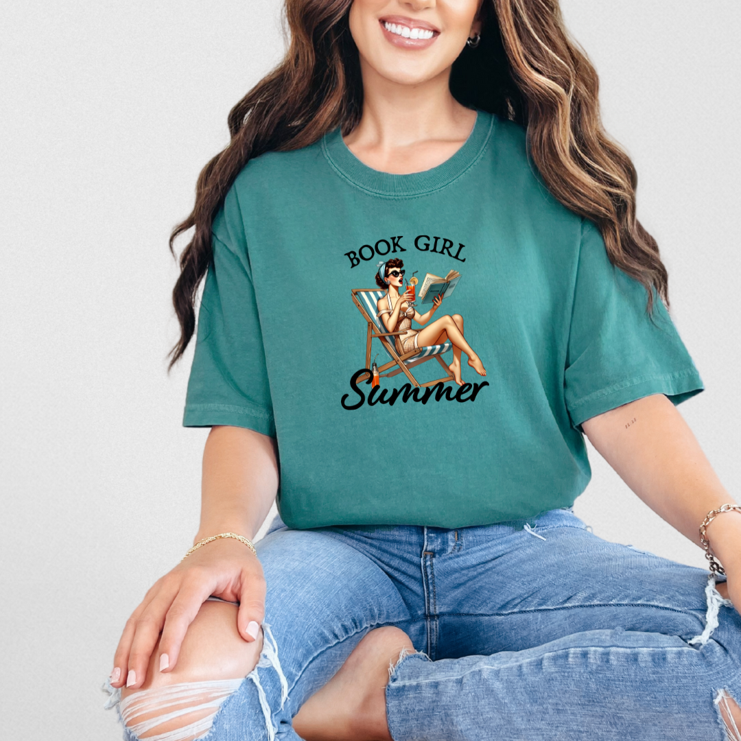 Camiseta gráfica de verano de Book Girl