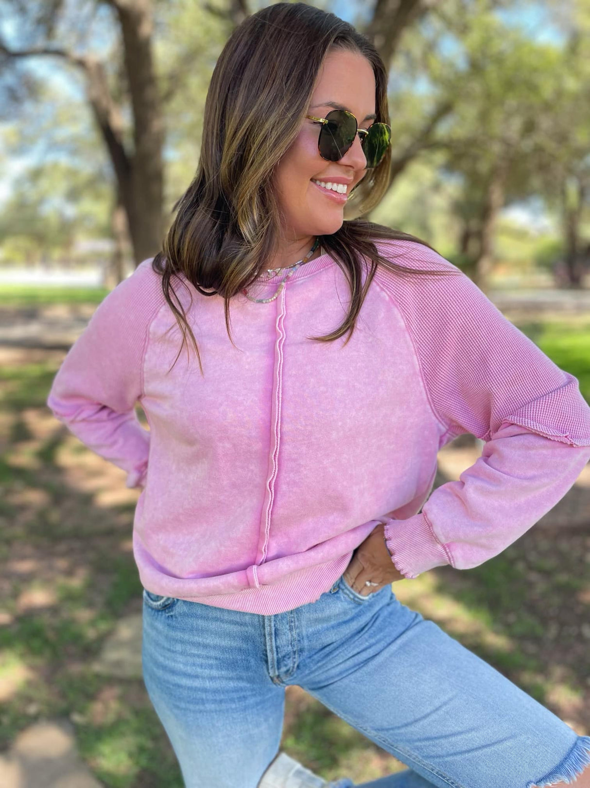Best Selling Elliott Exposed Seam Sweatshirt in Five Colors - Liarian Unlimited Boutique