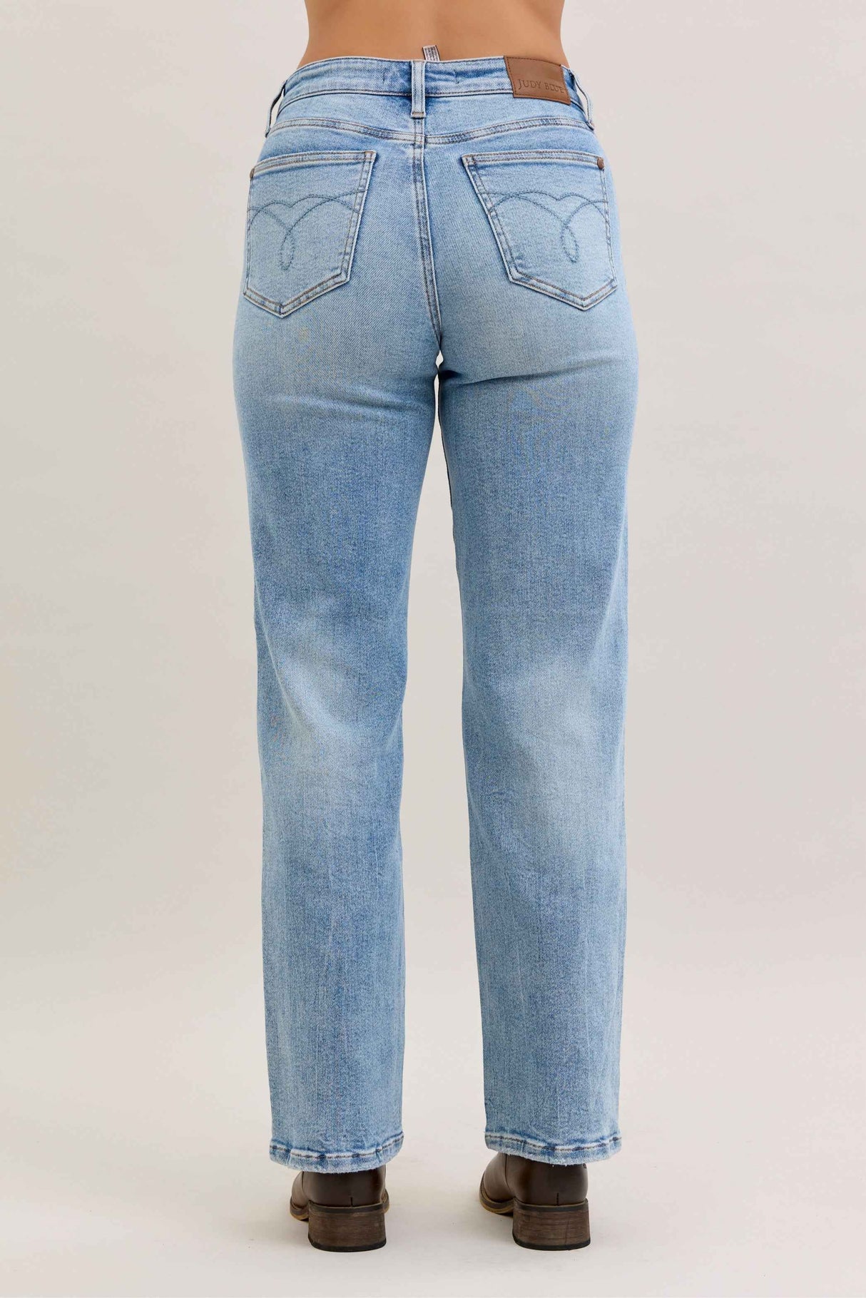Heather Mid Rise Rigid Magic Straight
