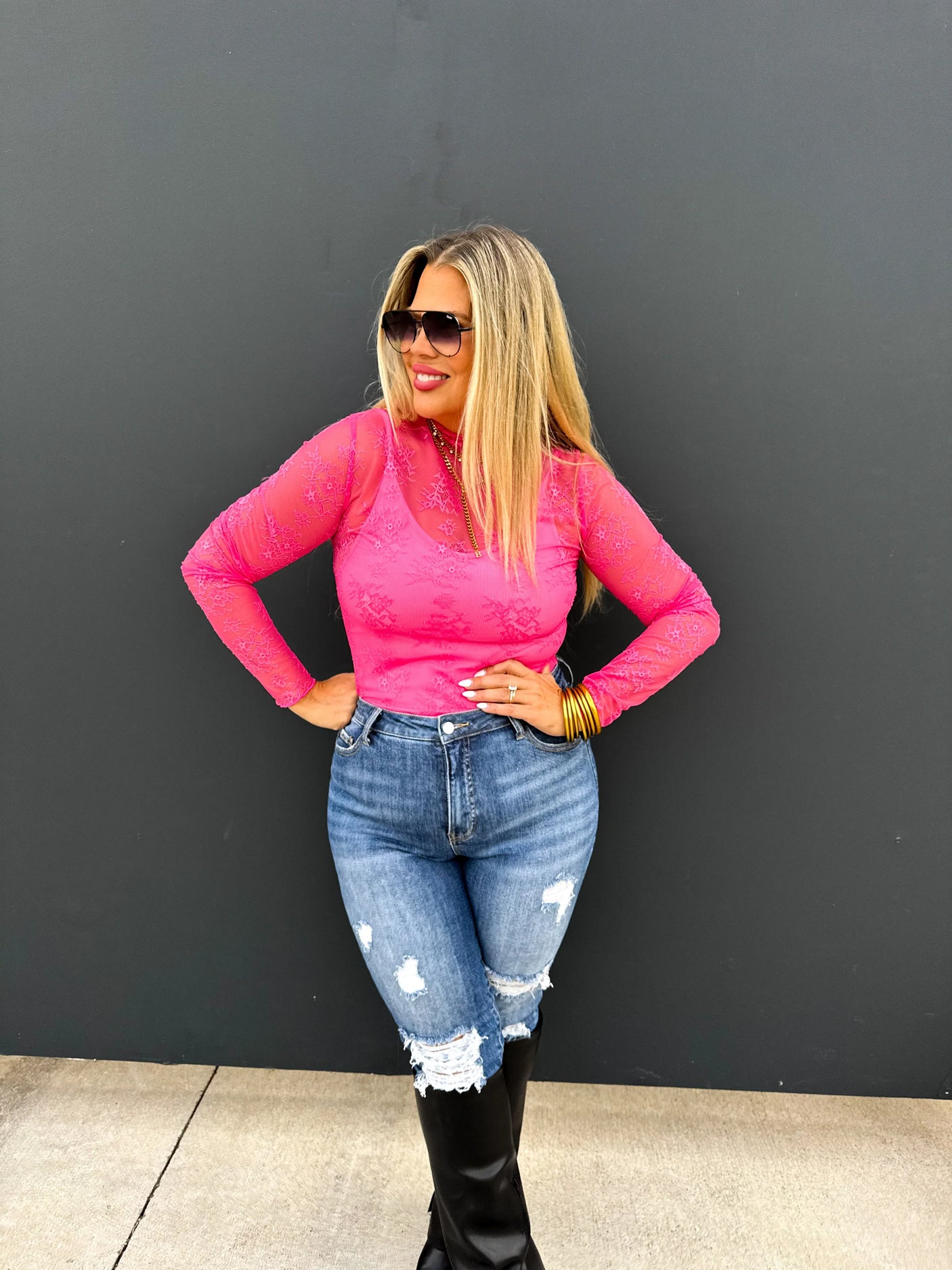 Valentine Roxy Lace Top in Five Colors - Liarian Unlimited Boutique