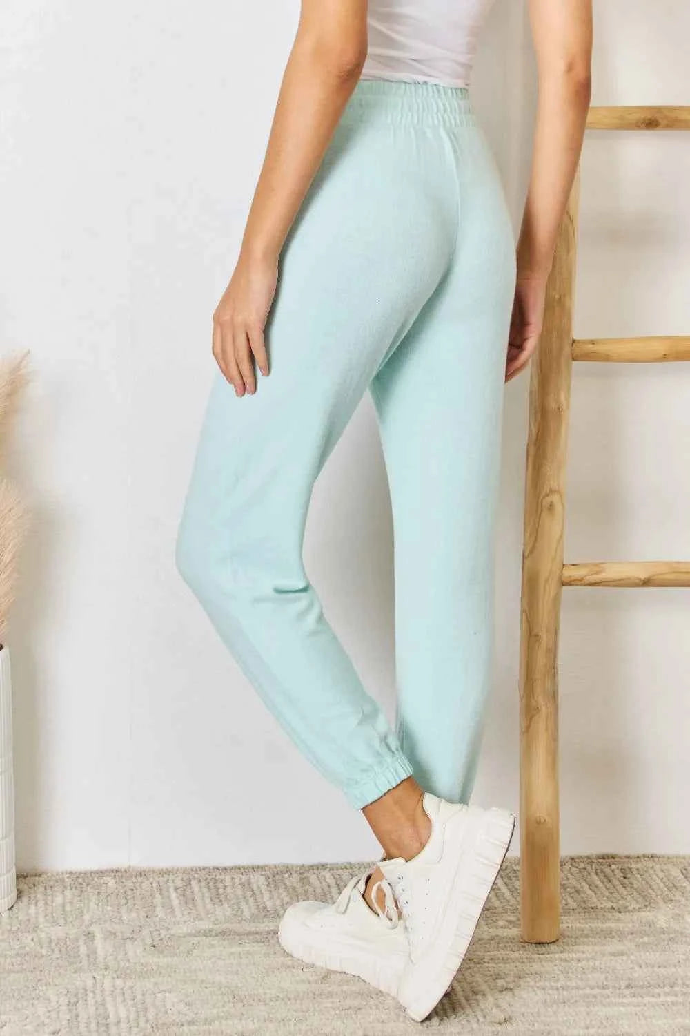 RISEN Full Size Drawstring Ultra Soft Knit Jogger