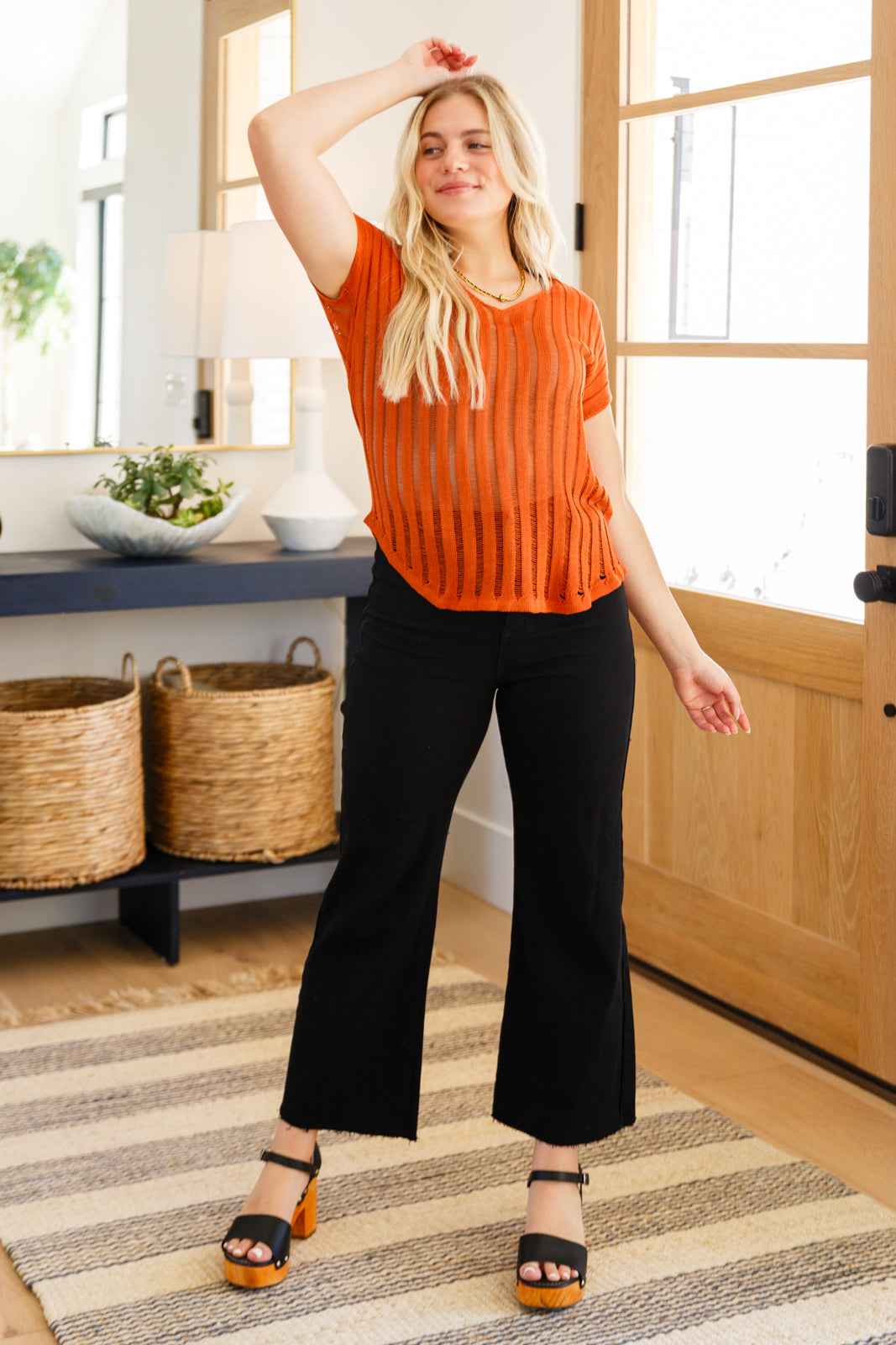 August High Rise Wide Leg Crop Jeans in Black - Liarian Unlimited Boutique