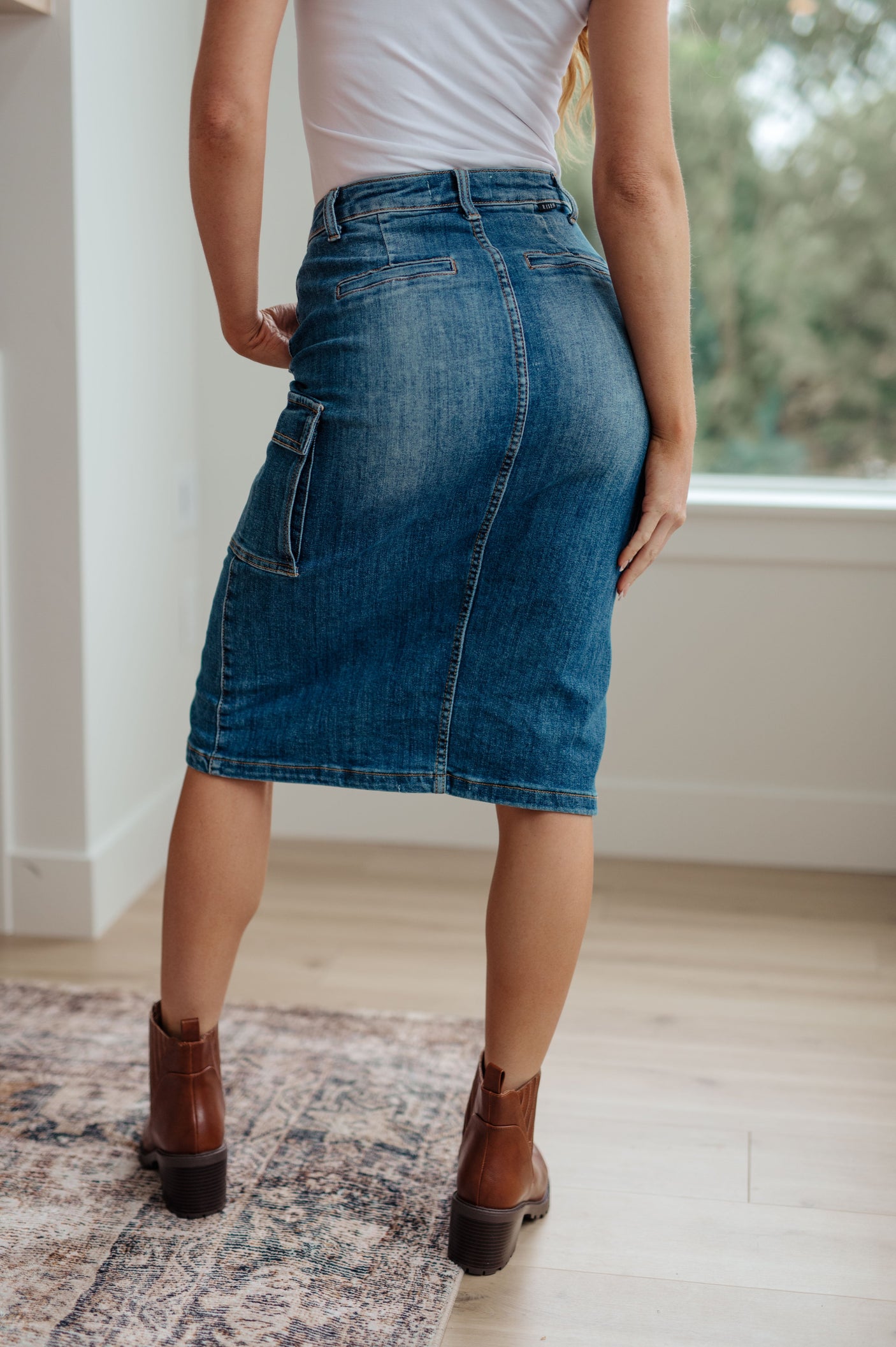 Always Be There Cargo Denim Skirt - Liarian Unlimited Boutique