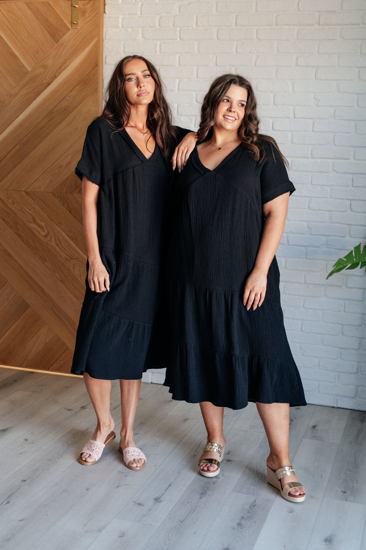 Vestido negro con mangas dolman Always Learning
