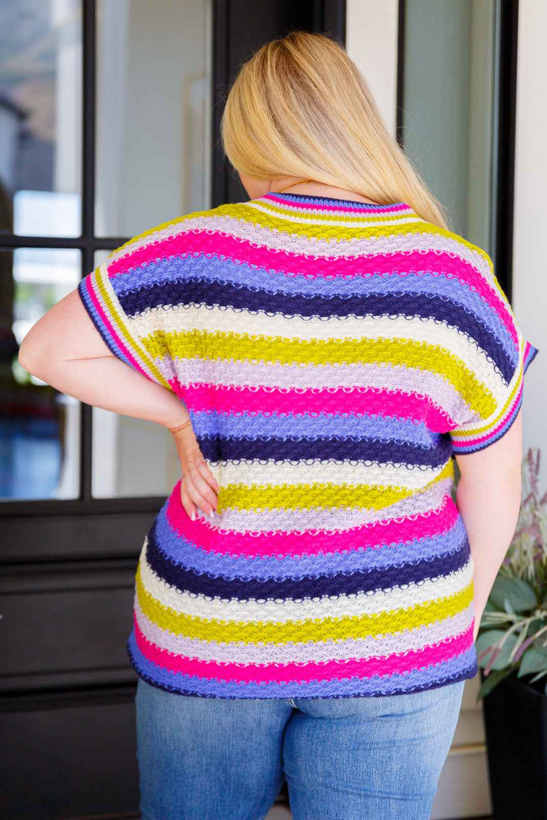 Another One V-Neck Striped Top - Liarian Unlimited Boutique