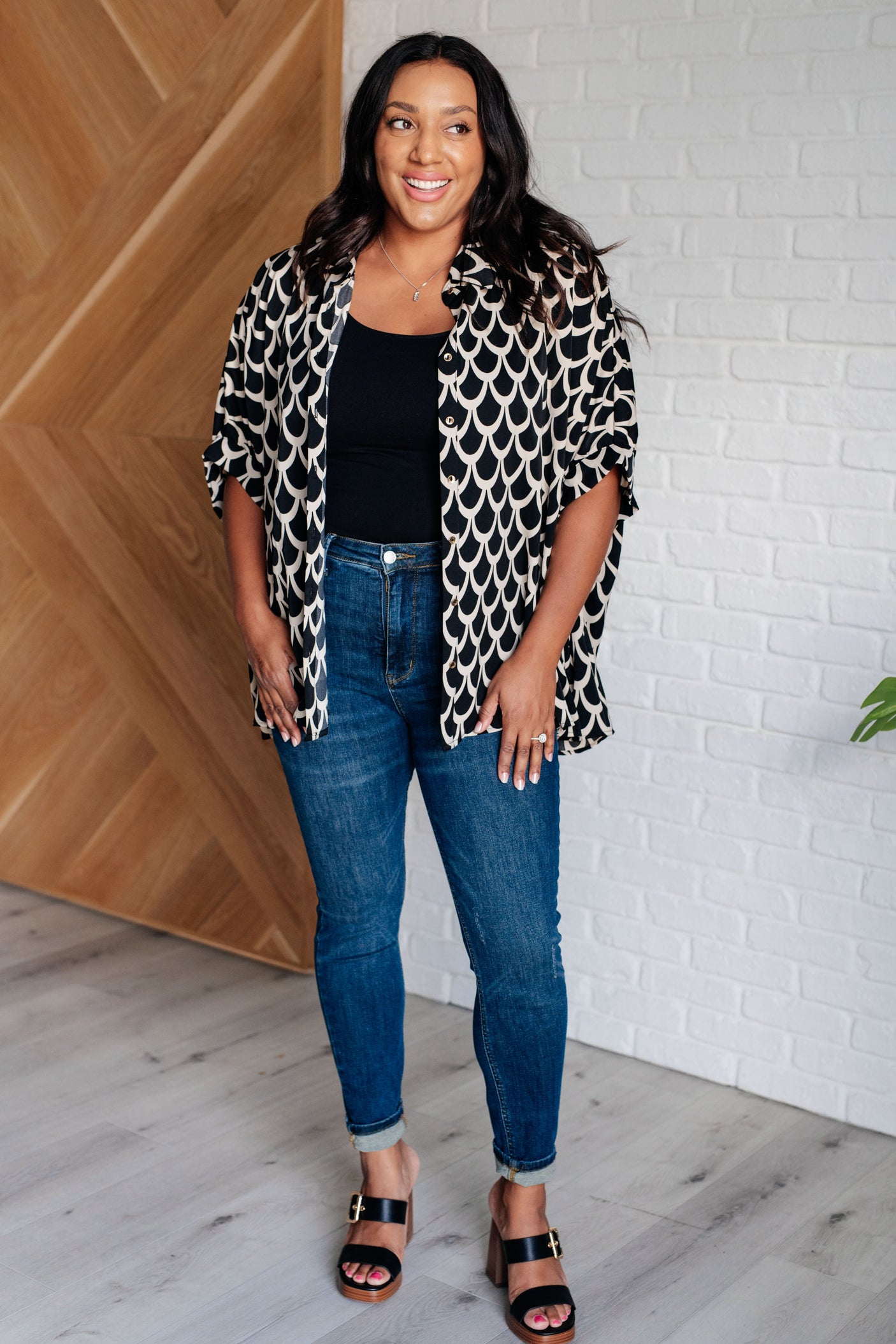 Blusa Art Déco con botones