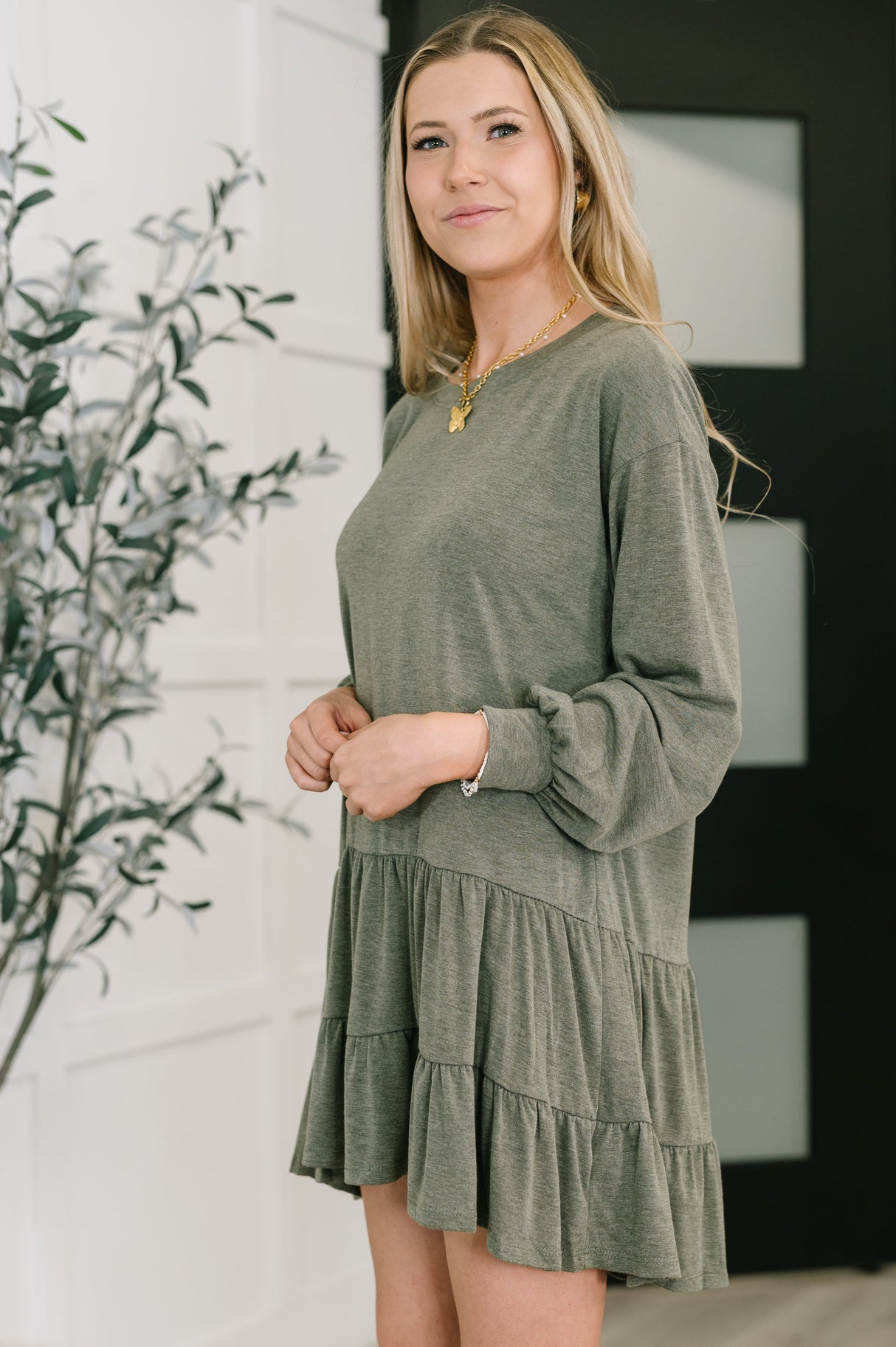 Vestido de punto de manga larga Autumn Breeze