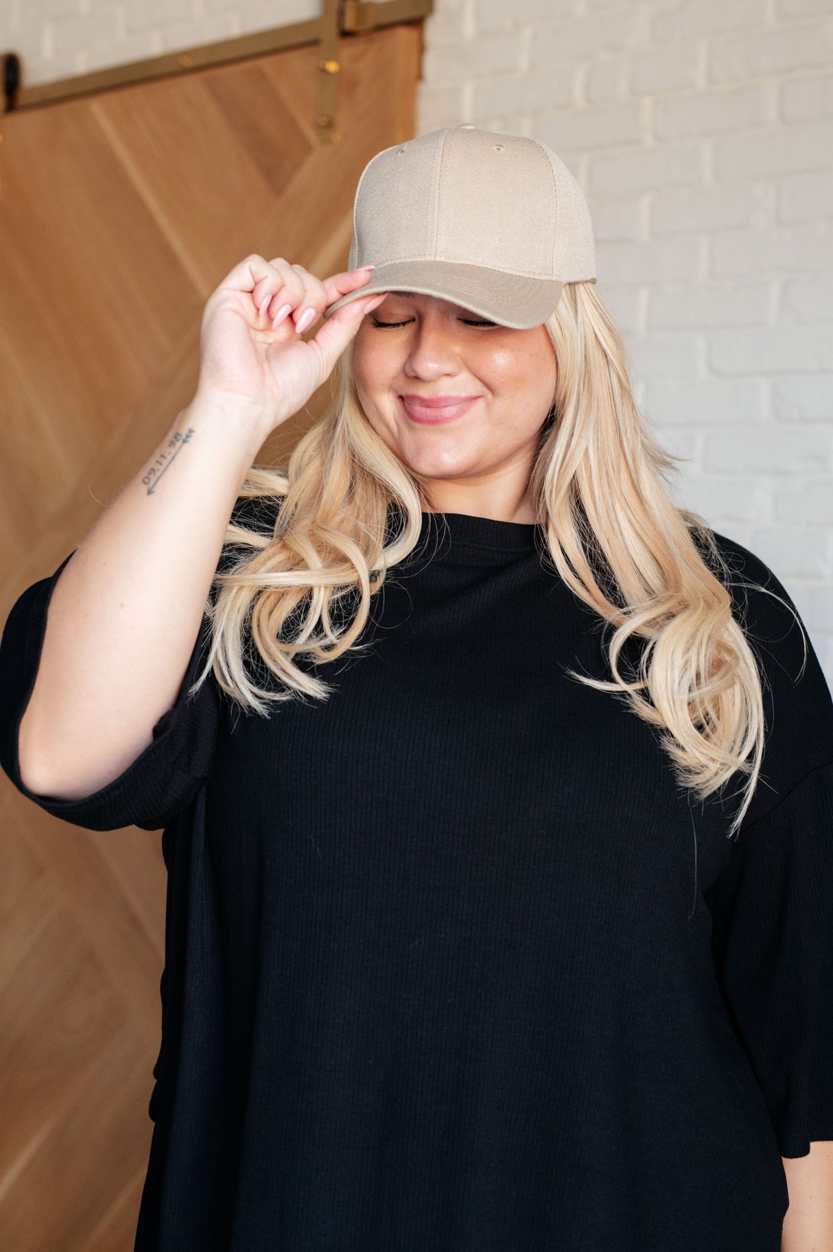 Gorra básica de béisbol para bebé en color caqui