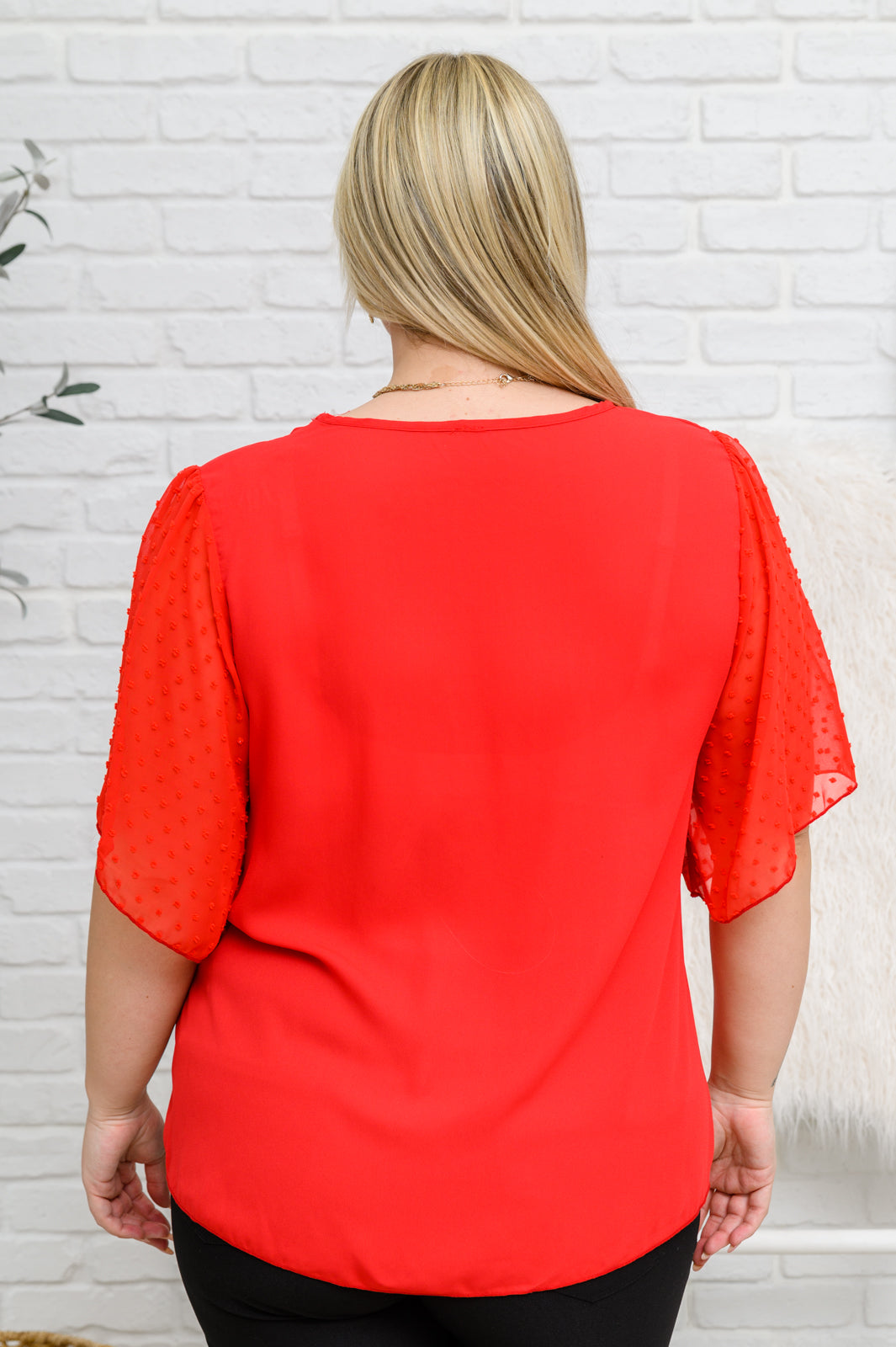 Blusa de manga corta Best Of My Love en rojo