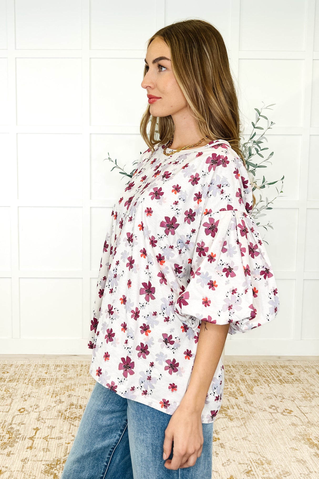 Blusa con mangas globo Blossom Breeze