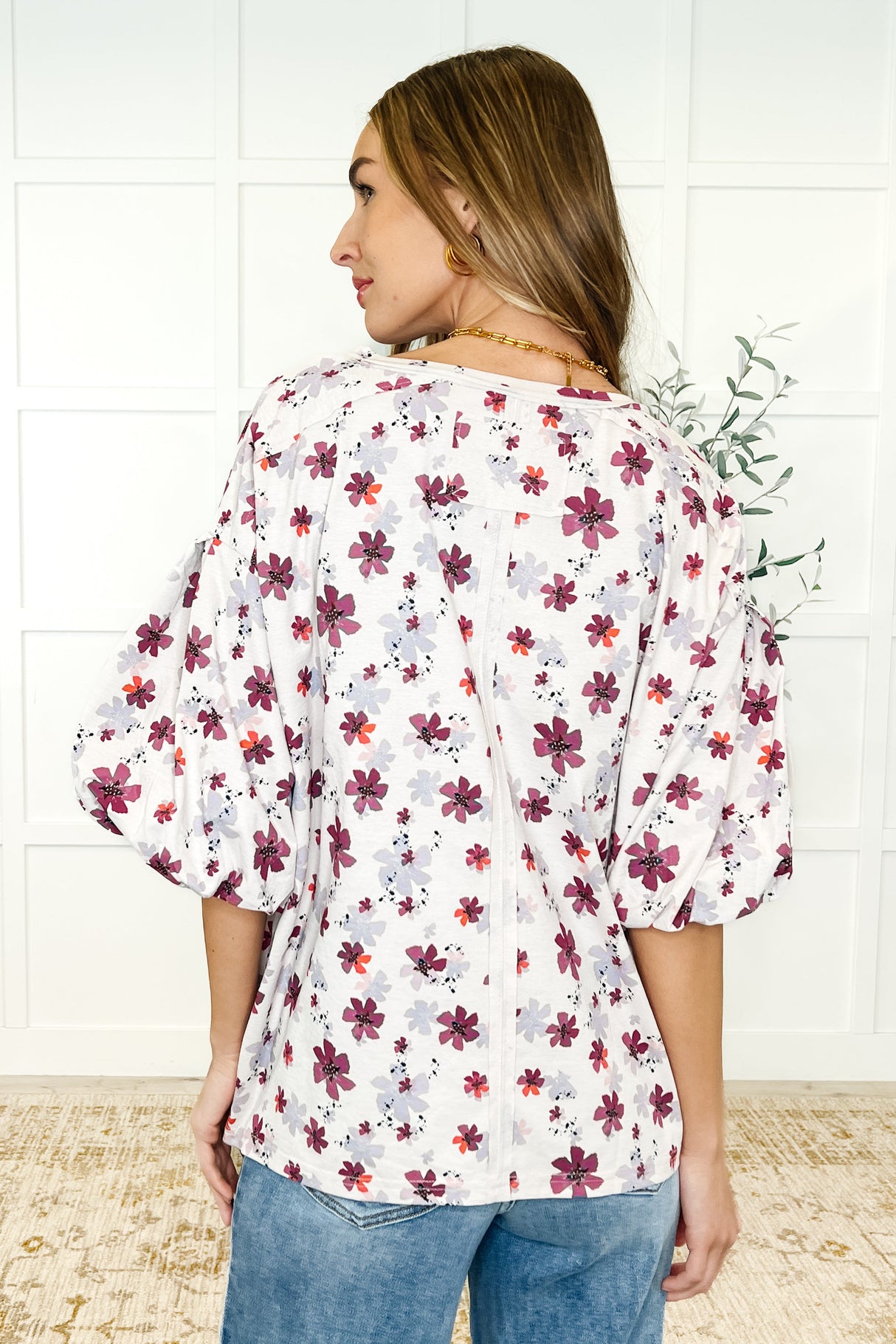 Blusa con mangas globo Blossom Breeze