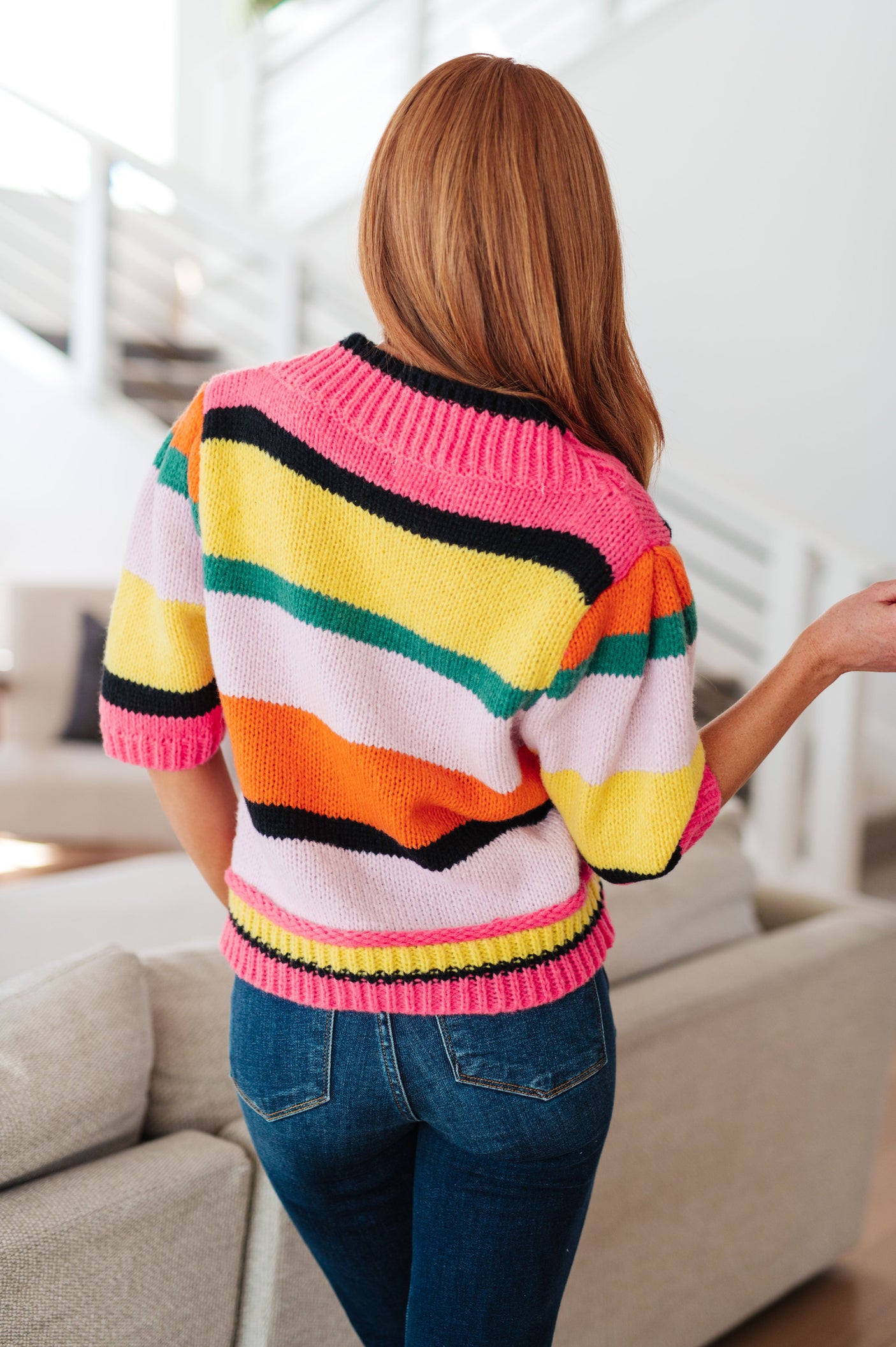 Bright Side Striped Sweater - Liarian Unlimited Boutique