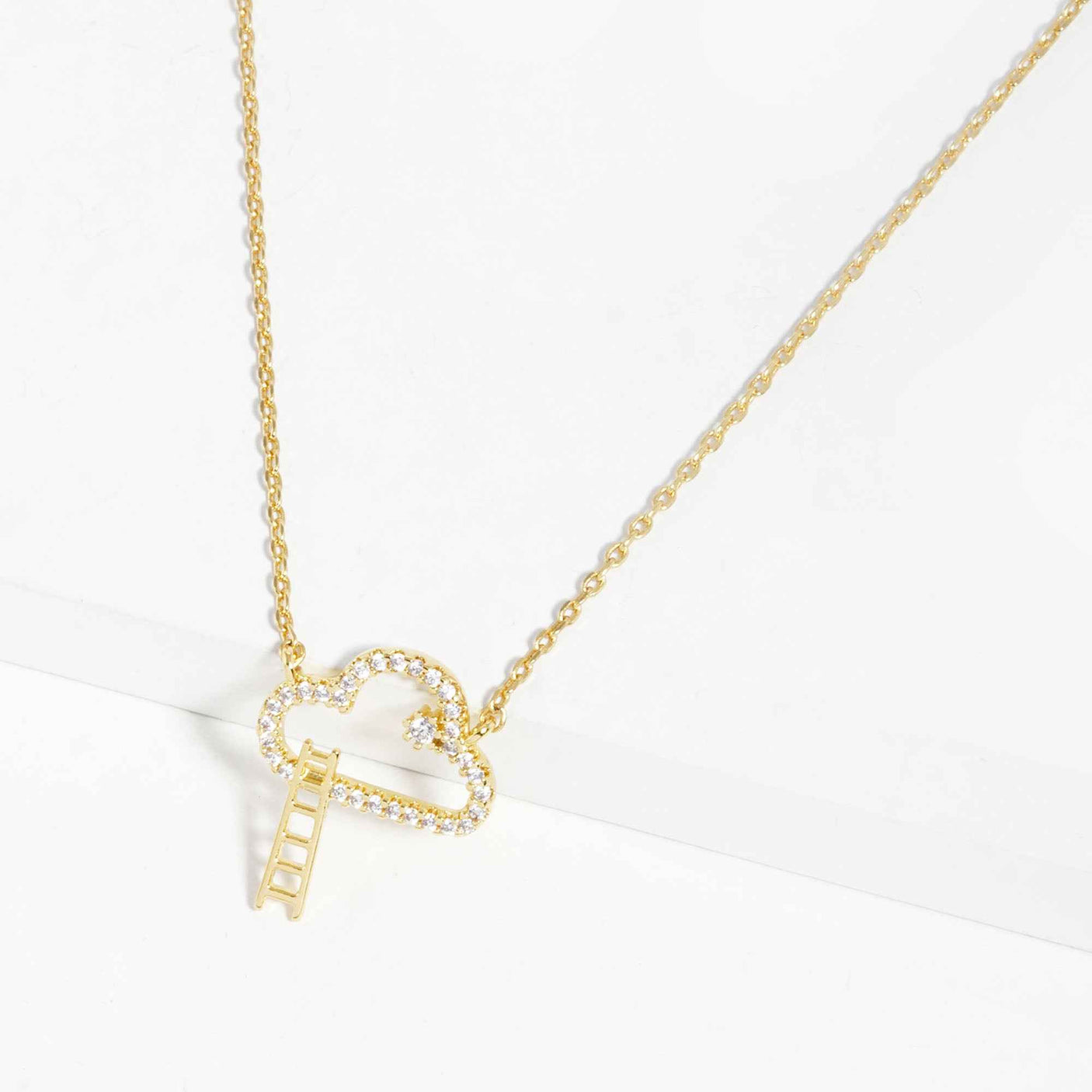 Gold Dipped Cloud Pendant Necklace