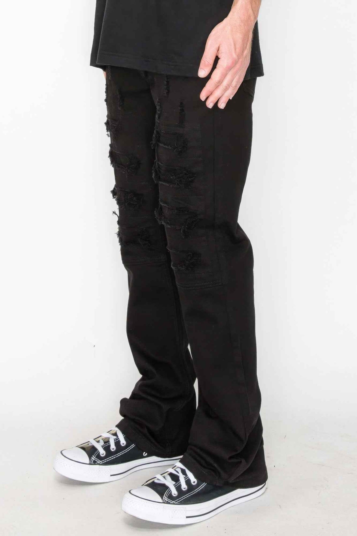 Bootcut Rip & Repair Colored Jeans