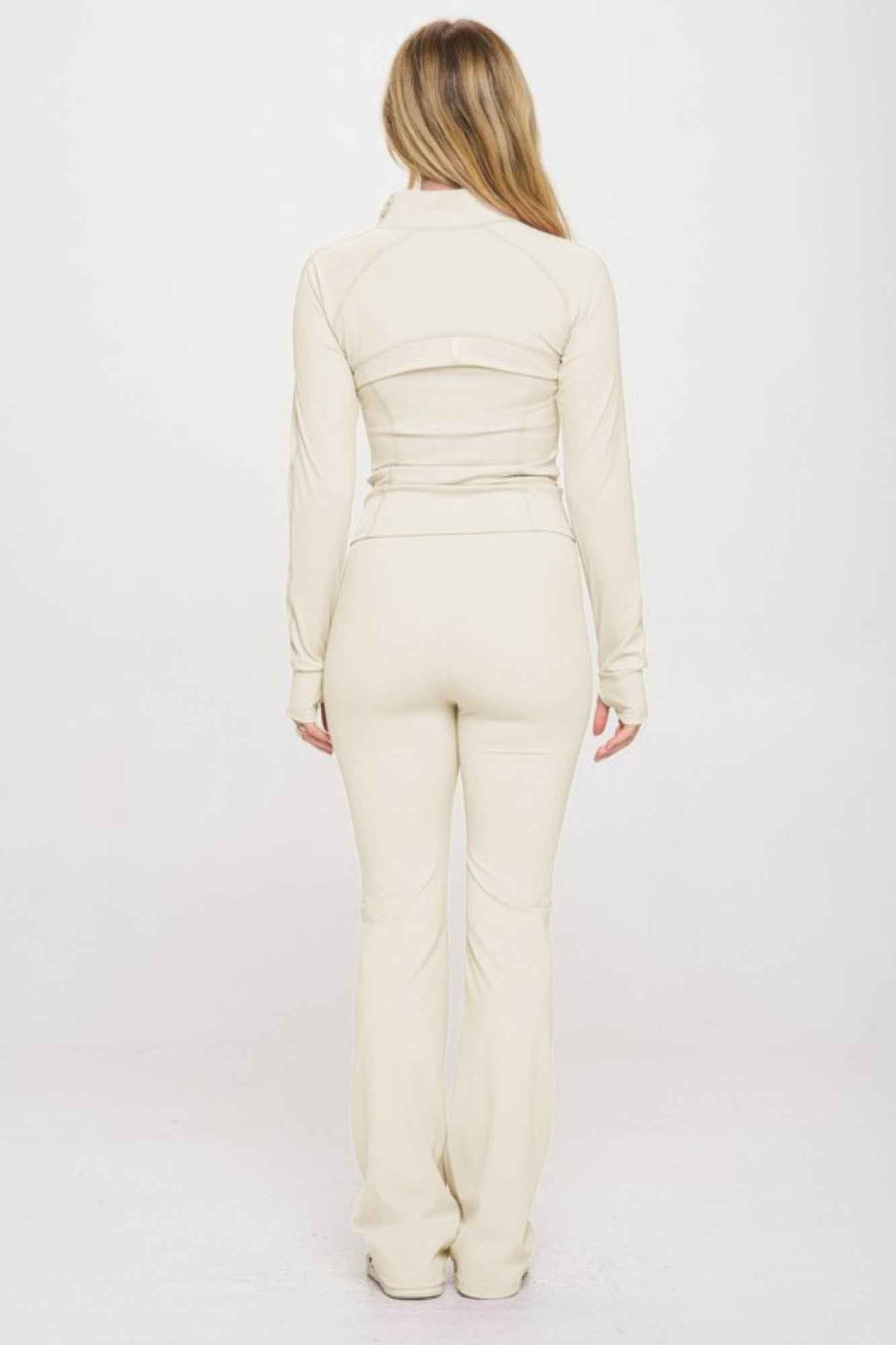 Premium Yoga Jacket W/jumpsuit Set
