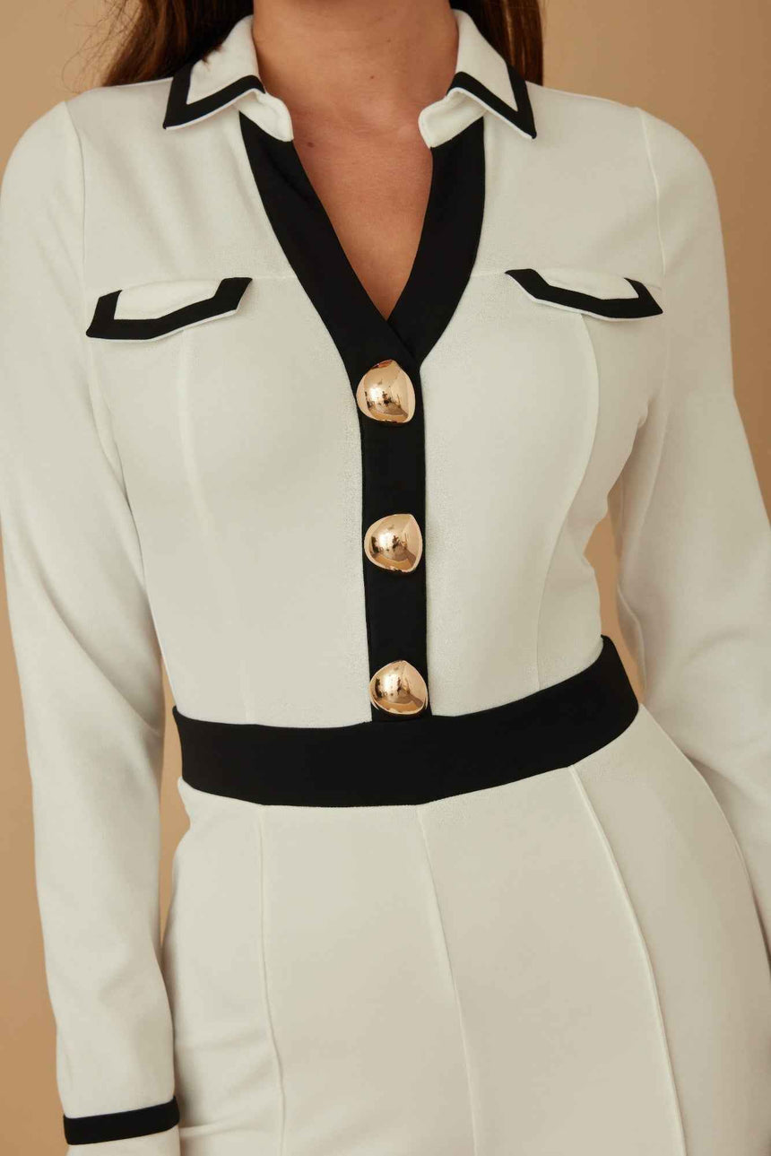 Button Trio Jumpsuit