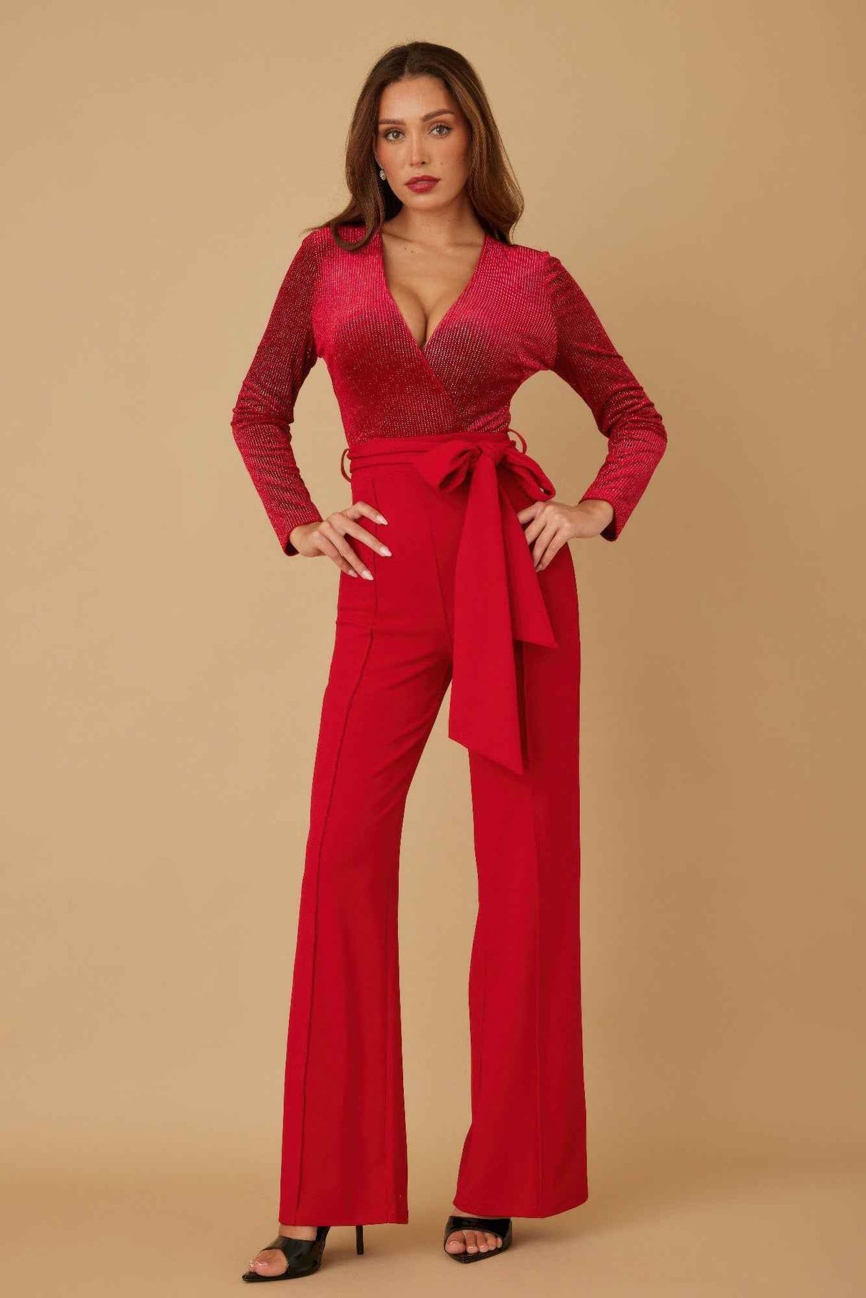 Velvet Top Fashion Jumpsuit