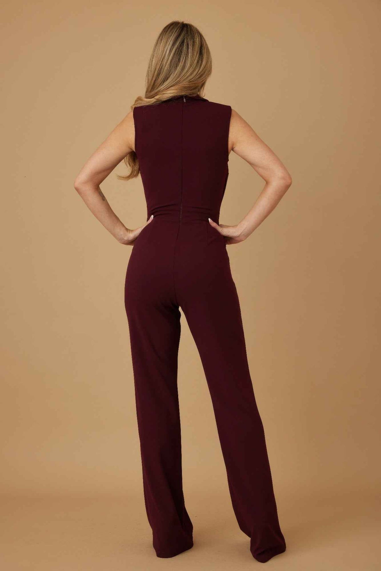 Open Flap With Metal Shank Button Jumpsuit