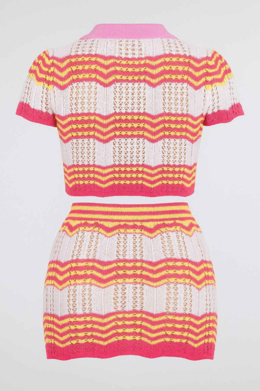 Zig Zag Crochet Two Piece Set