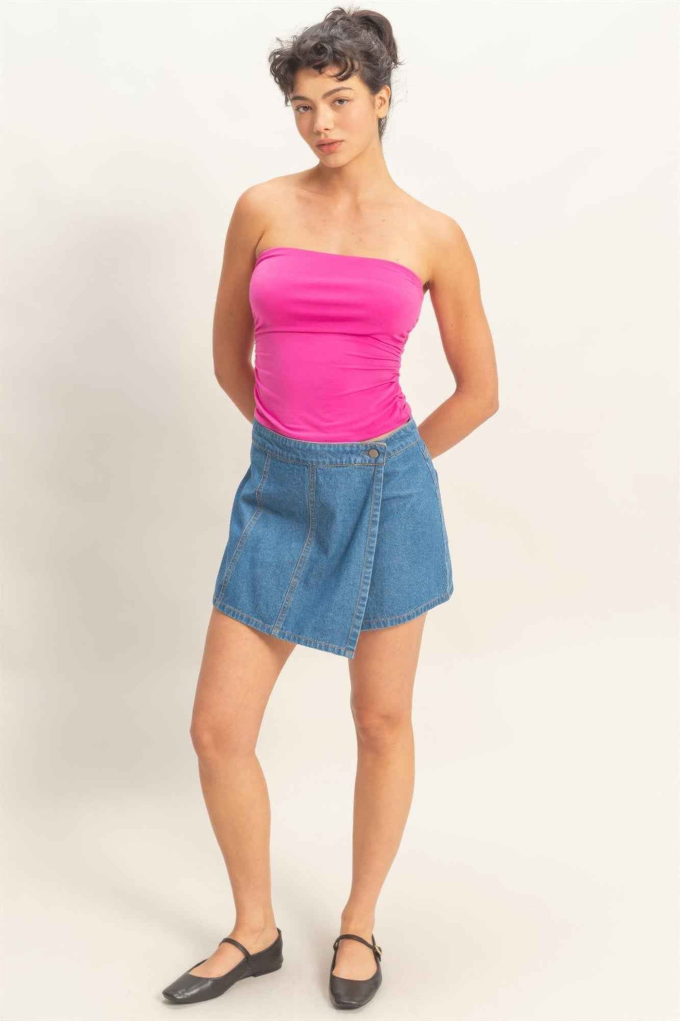Ruched Bandeau Top