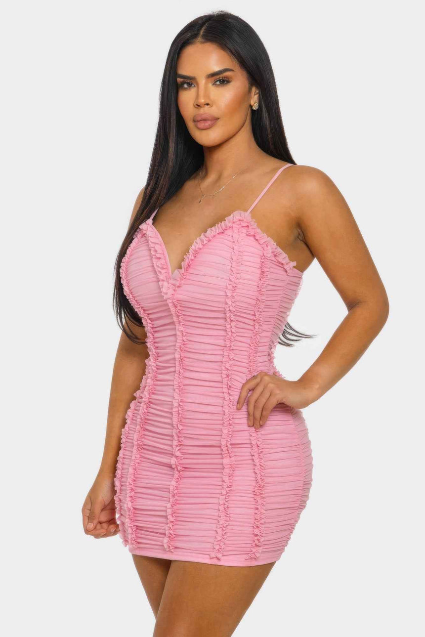 Candy Crush Ruched Mini Dress