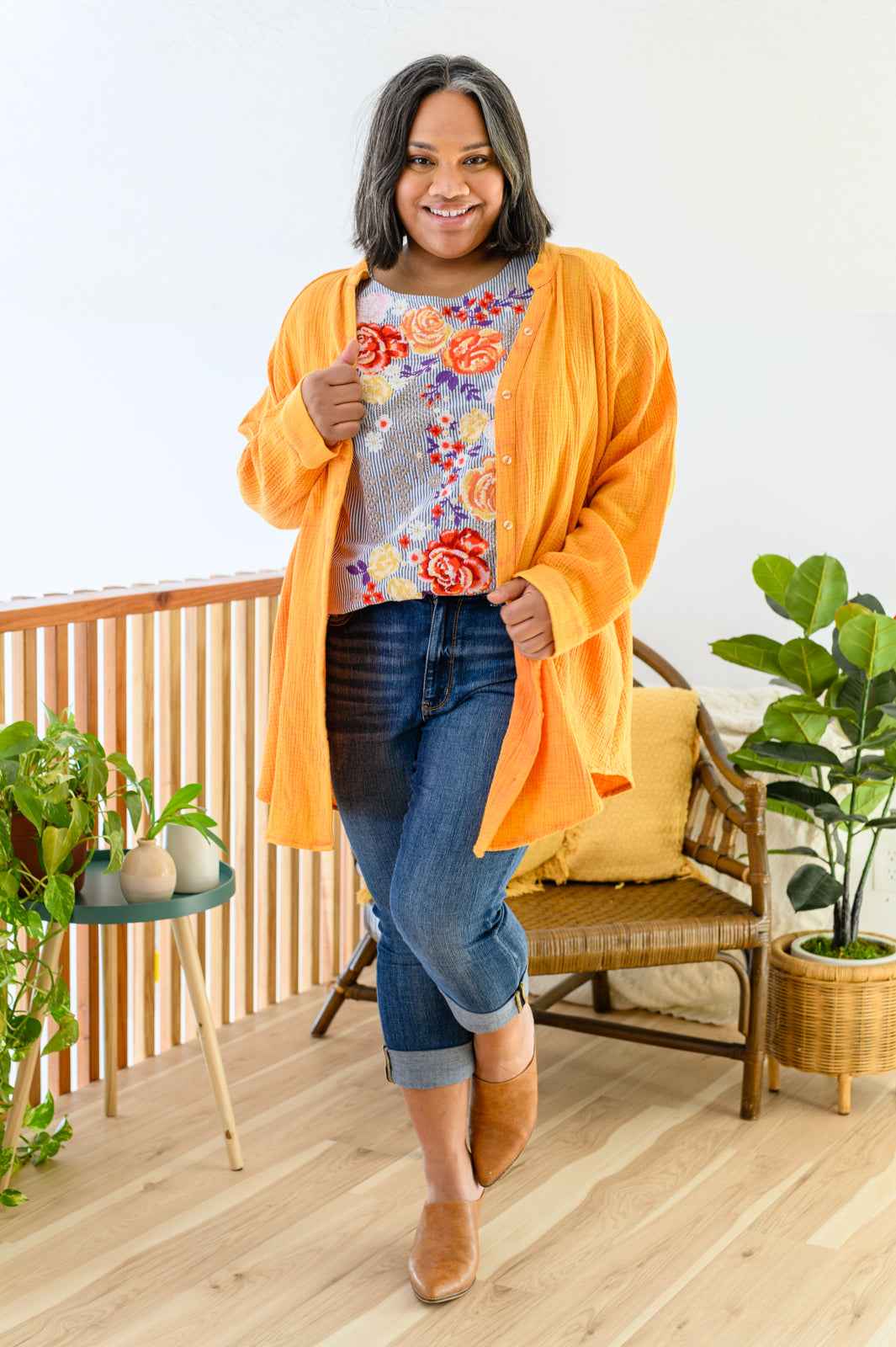 Canopy Of Crushes Striped Floral Top - Liarian Unlimited Boutique