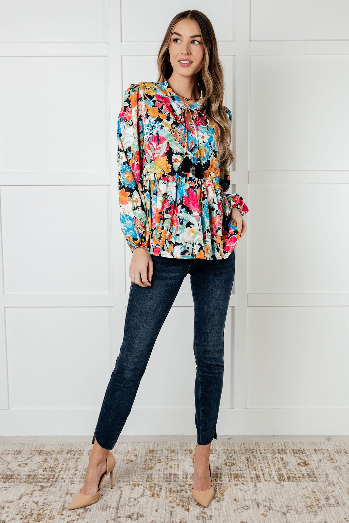 Blusa peplum floral Carry Me Away