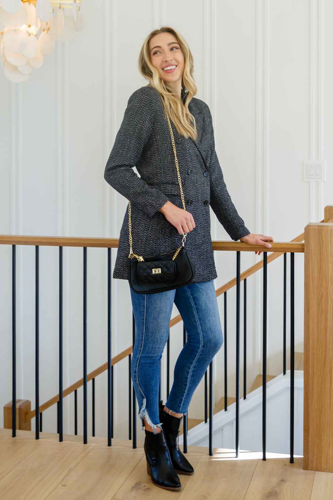 Chic Upon Arrival Button Down Blazer Jacket In Black - Liarian Unlimited Boutique