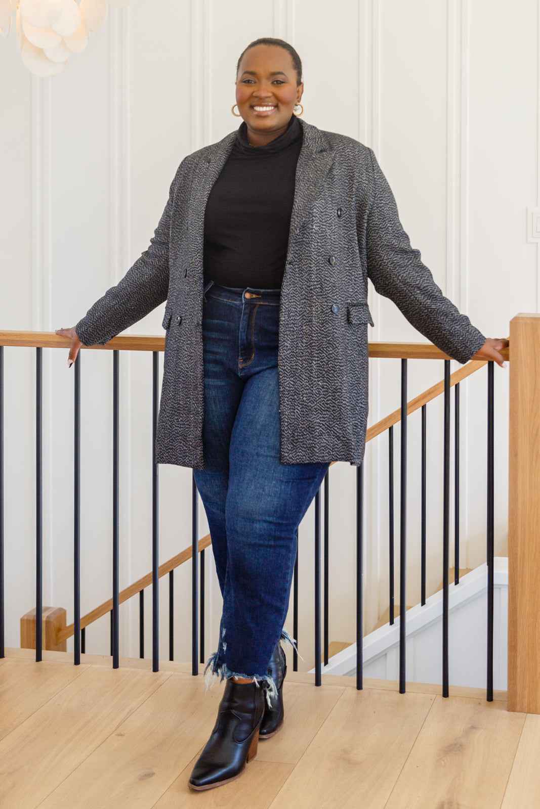 Chic Upon Arrival Button Down Blazer Jacket In Black - Liarian Unlimited Boutique