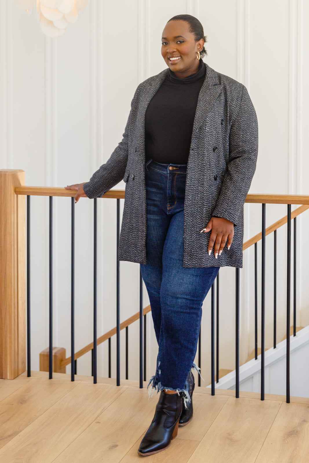 Chic Upon Arrival Button Down Blazer Jacket In Black - Liarian Unlimited Boutique