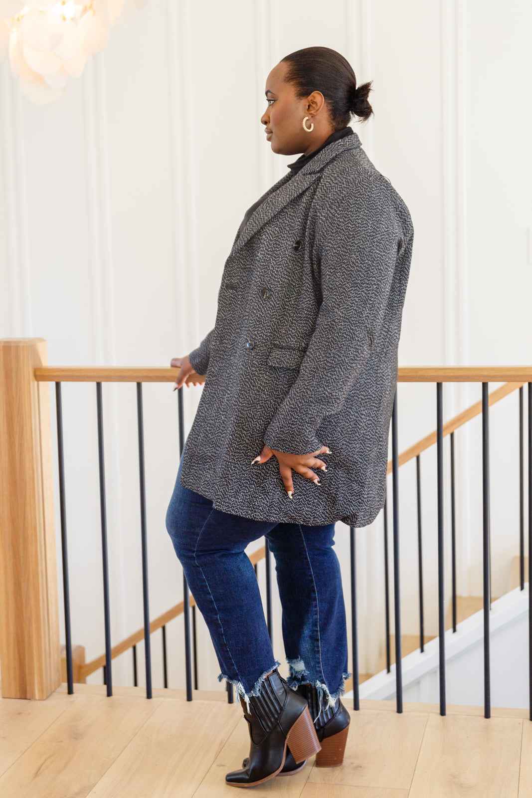 Chic Upon Arrival Button Down Blazer Jacket In Black - Liarian Unlimited Boutique