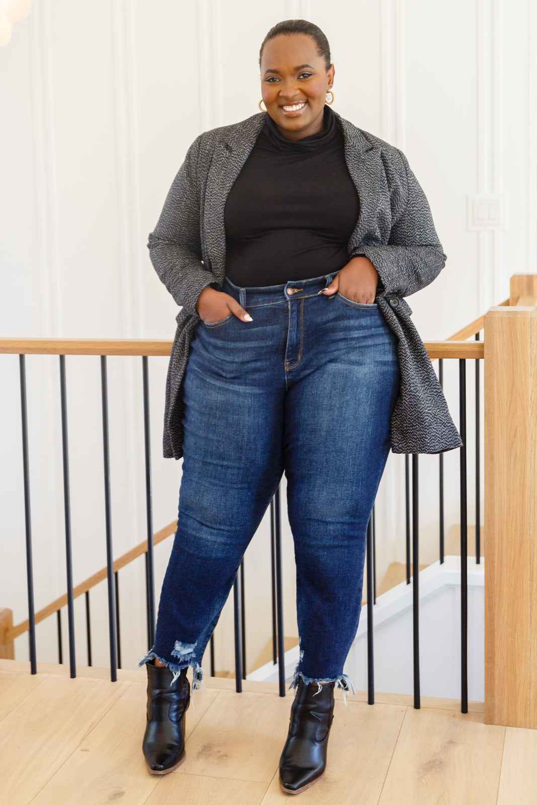 Chic Upon Arrival Button Down Blazer Jacket In Black - Liarian Unlimited Boutique
