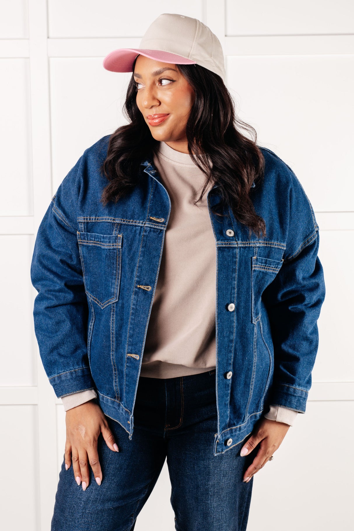 ¿Nos hemos encontrado? Chaqueta vaquera de gran tamaño