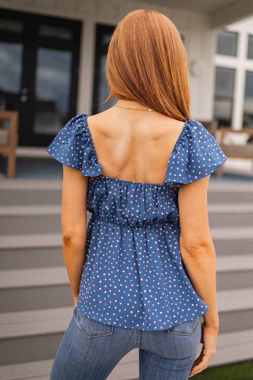 Connect the Dots Peplum Blouse - Liarian Unlimited Boutique