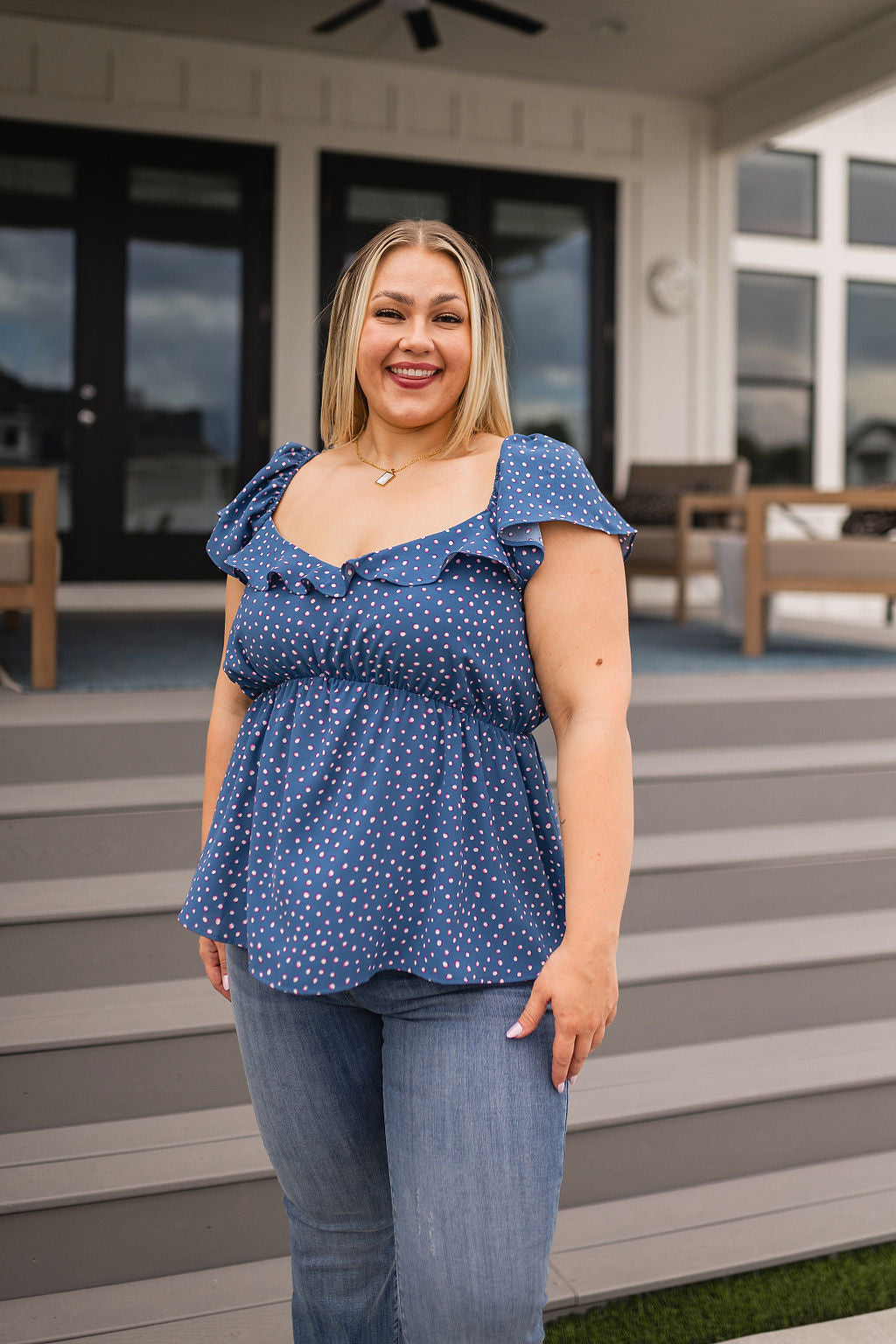 Connect the Dots Peplum Blouse - Liarian Unlimited Boutique