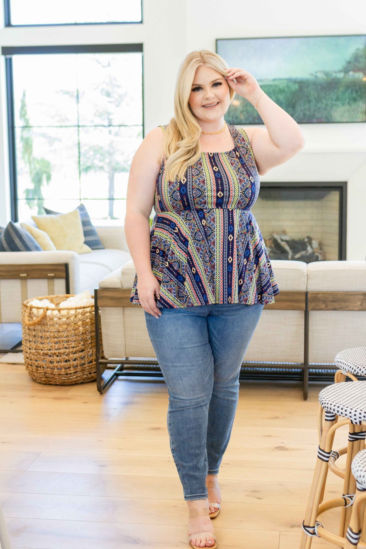 Cool Connections Peplum Tank - Liarian Unlimited Boutique