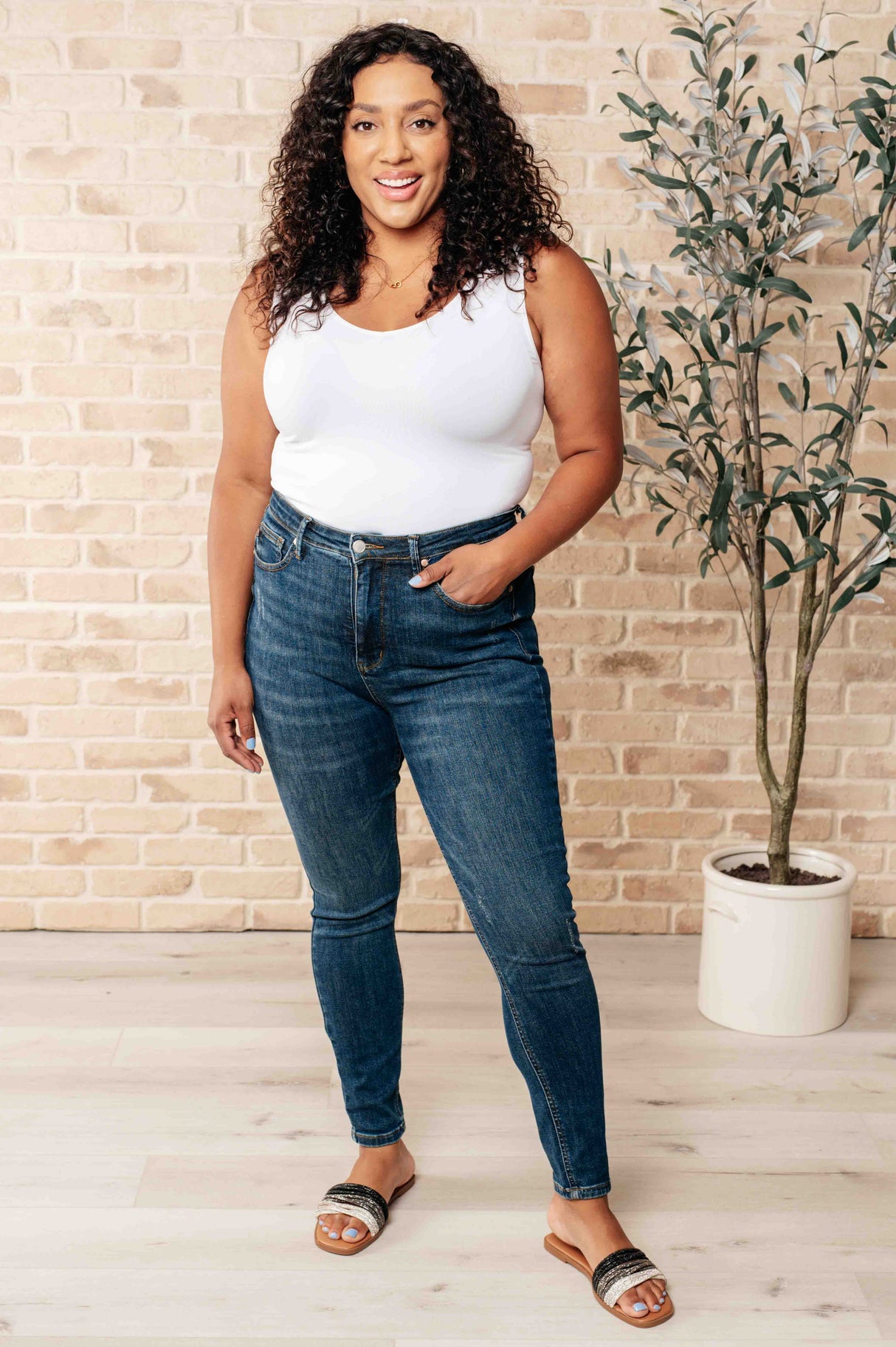 Cora High Rise Control Top Skinny Jeans - Liarian Unlimited Boutique