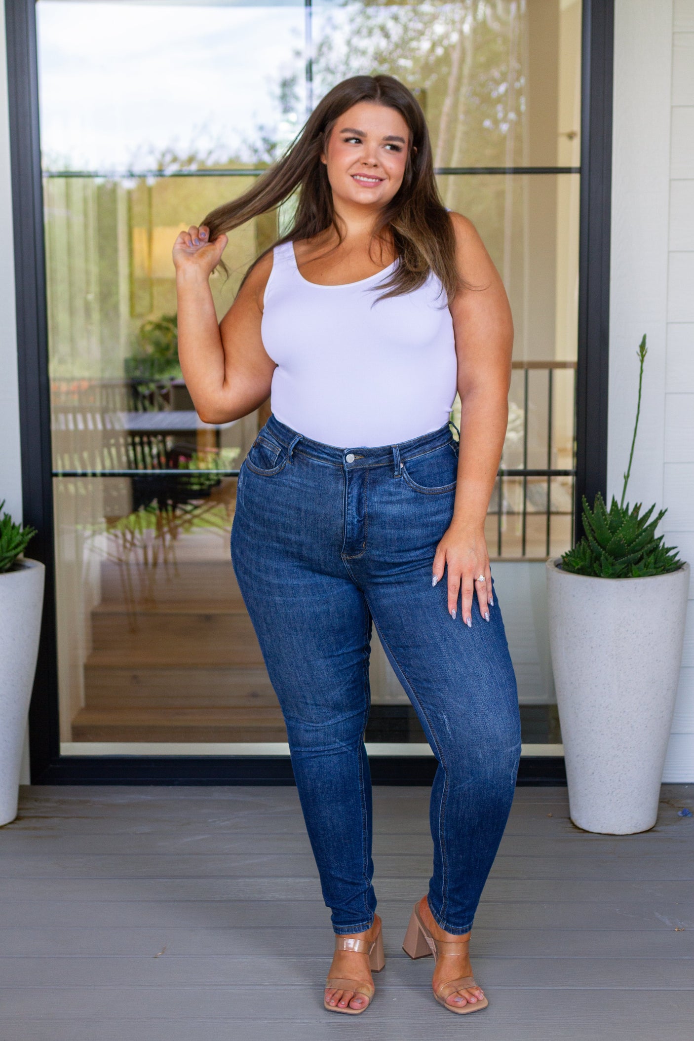 Cora High Rise Control Top Skinny Jeans - Liarian Unlimited Boutique