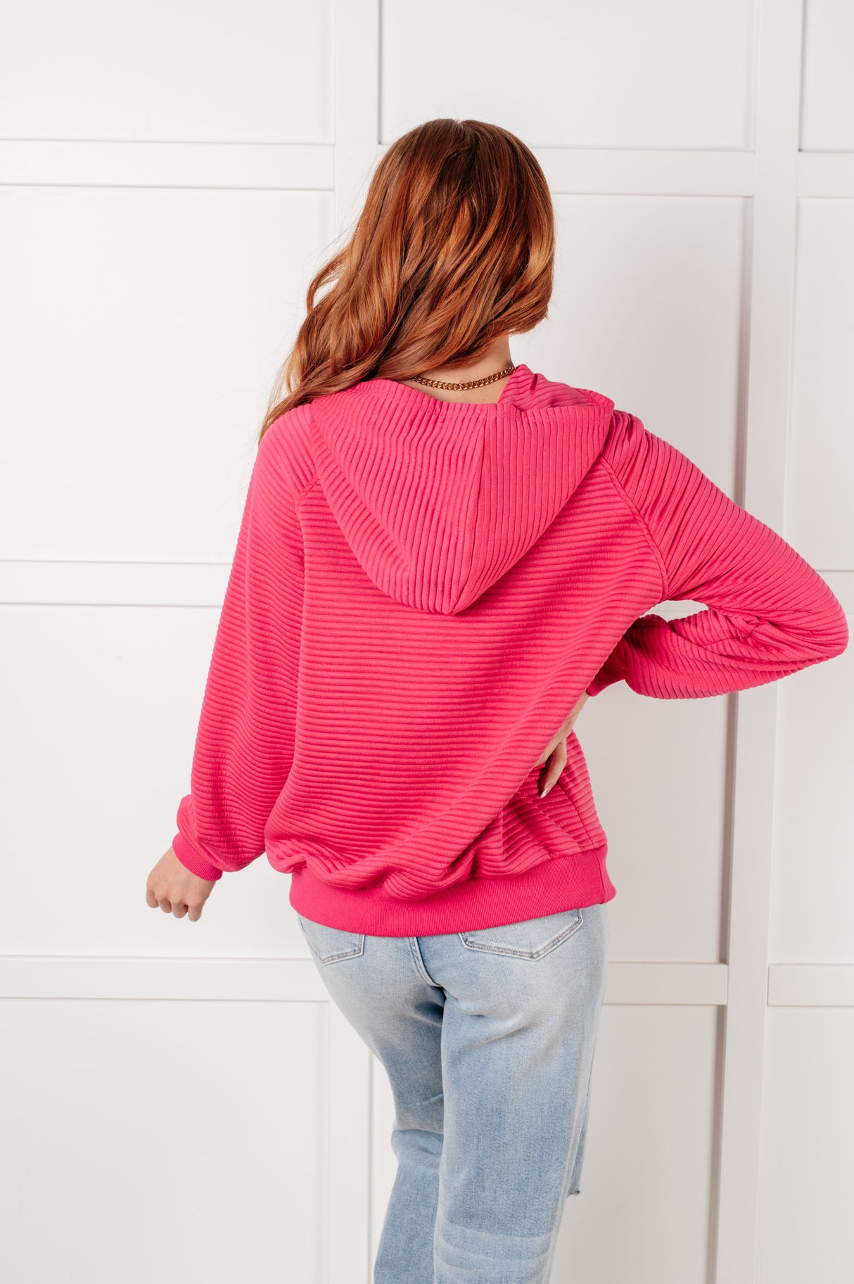 Sudadera con capucha texturizada Crosswalk en rosa