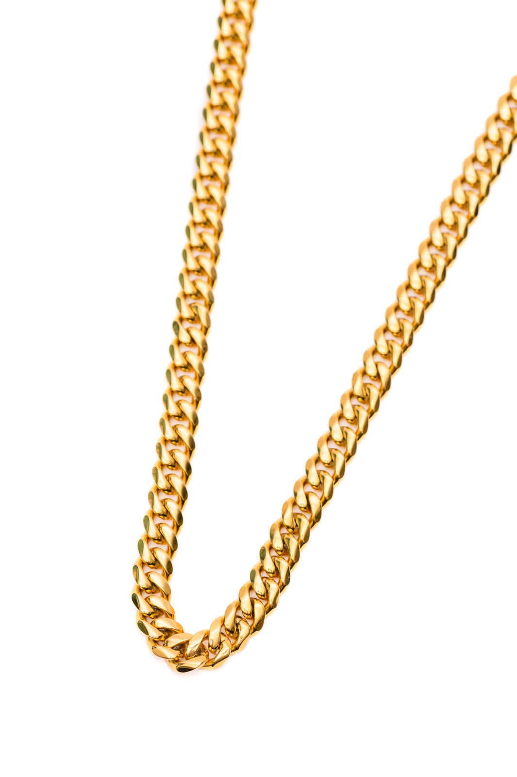 Collar de cadena cubana curiosamente lindo