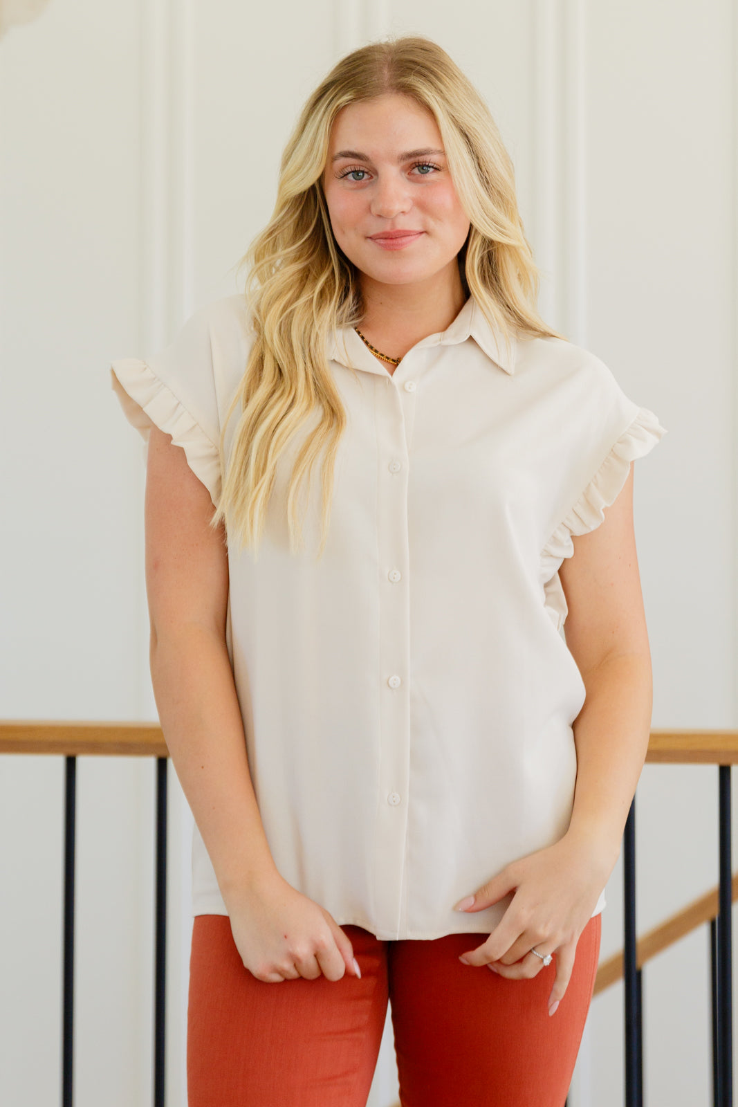 Blusa con mangas con volantes Day Date